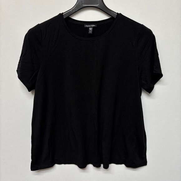 Eileen Fisher Short Sleeve Tee T-Shirt Top XL X-Large Tencel Lyocell C025 -29 - Picture 1 of 10